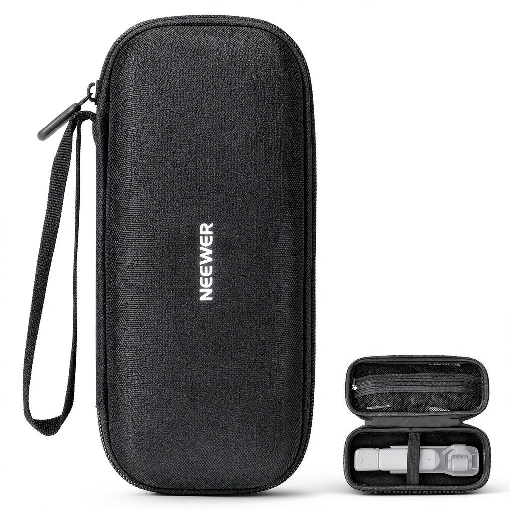 Neewer Carrying Case for DJI Osmo Pocket 3 showing hard shell and interior layout