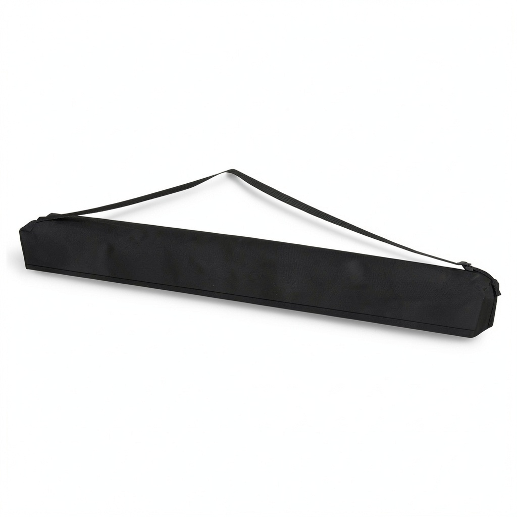 Oxford tripod bag showcasing its black color and adjustable strap
