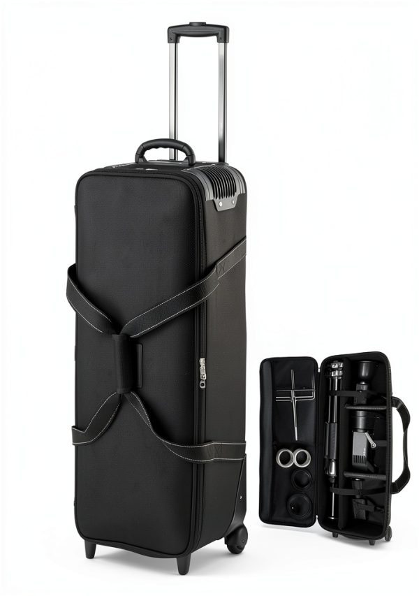 Rolling Camera Bag Waterproof Nylon Rolling Shoulder Carry-0