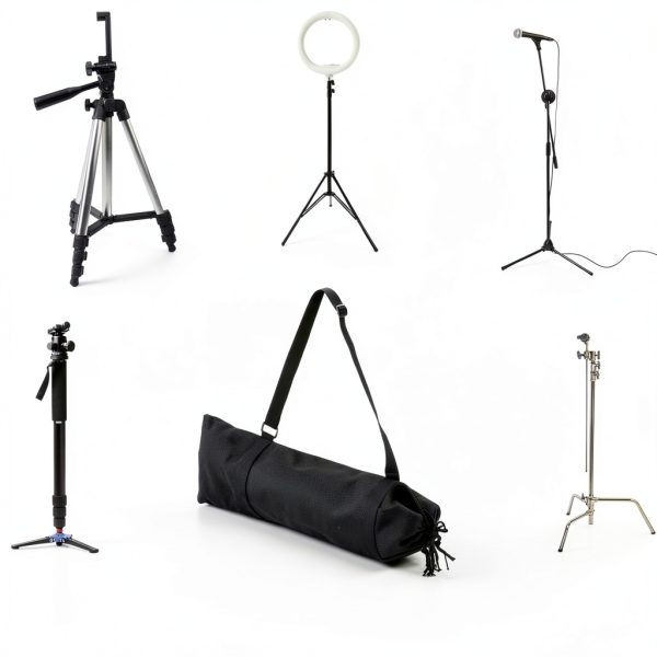 Nylon Tripod Bag 2Pcs Waterproof Padded Case Black-4
