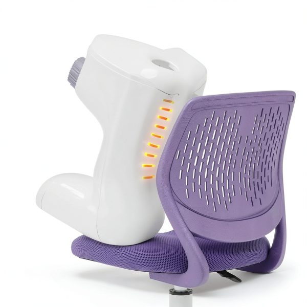 Costway Kids Desk Chair Ergonomic Swivel Mesh Study Chair Purple-3