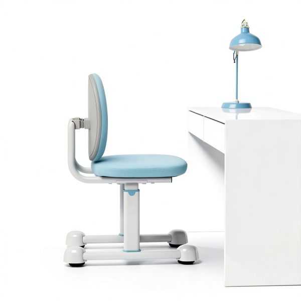 Costway Kids Desk Chair Double Back Support Adjustable Height Blue-4