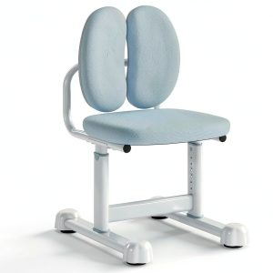 Costway Kids Desk Chair Double Back Support Adjustable Height Blue-0