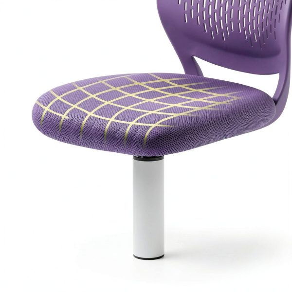 Costway Kids Desk Chair Ergonomic Swivel Mesh Study Chair Purple-4