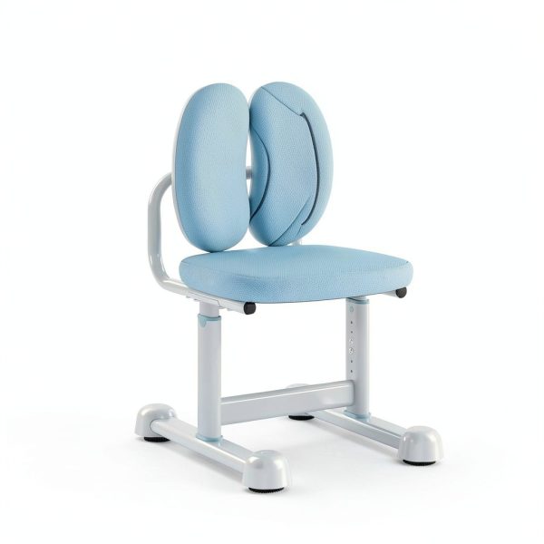 Costway Kids Desk Chair Double Back Support Adjustable Height Blue-2