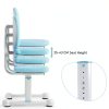 Costway Kids Desk Chair Double Back Support Adjustable Height Blue-7