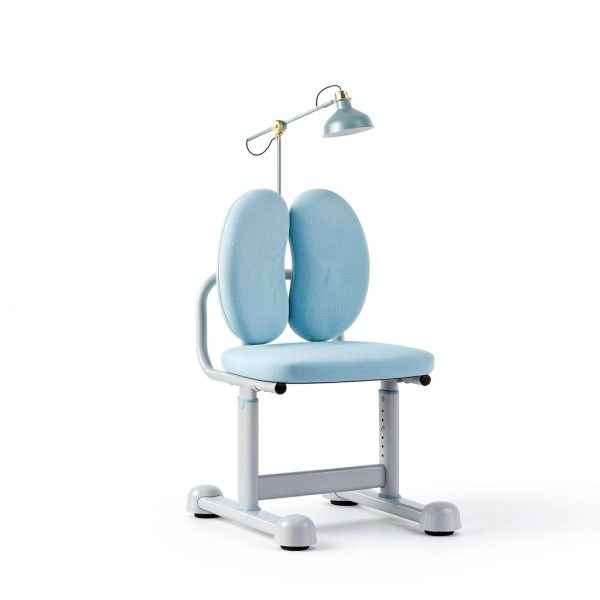 Costway Kids Desk Chair Double Back Support Adjustable Height Blue-5