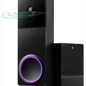 Wyze Duo Cam Video Doorbell 2K Dual Camera Battery/Wired Black-0